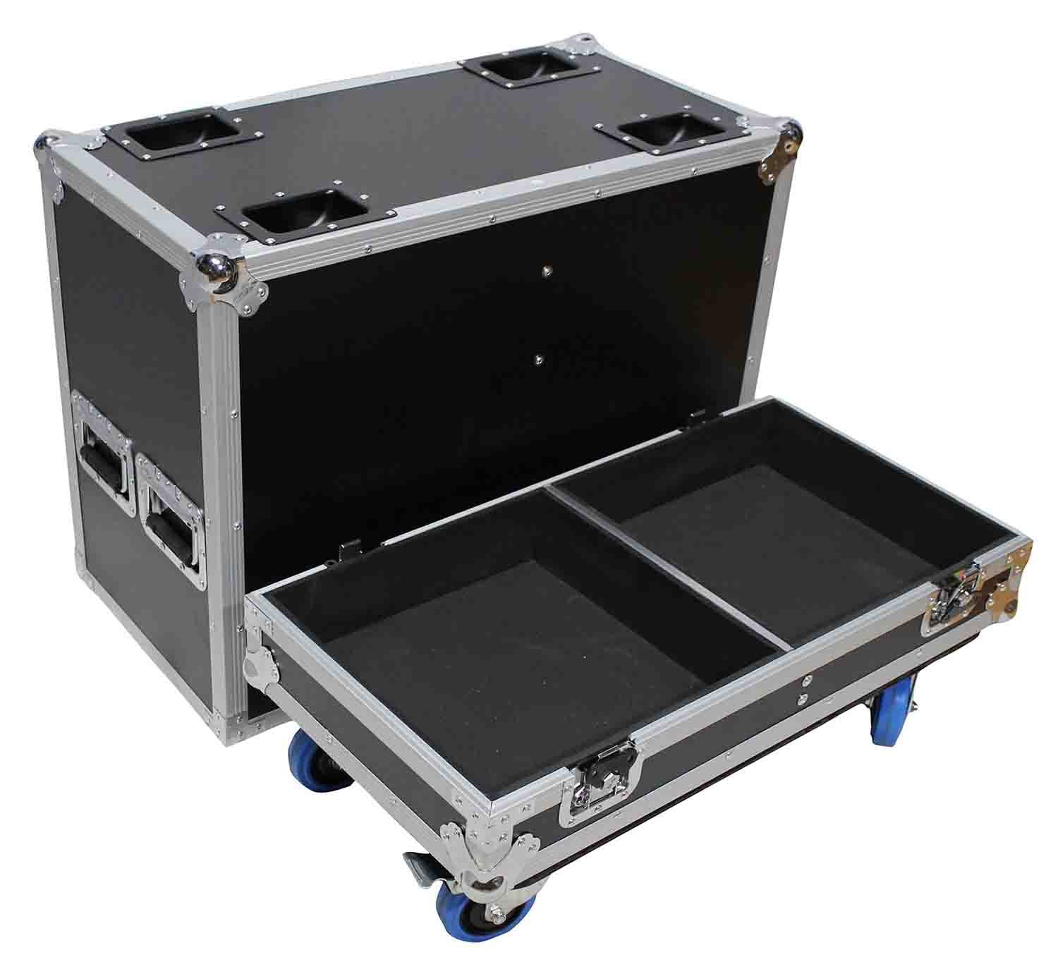 ProX X-RCF-NX45AX2W Dual ATA Style Speaker Flight Case For 2 RCF NX45A Loudspeakers - Hollywood DJ