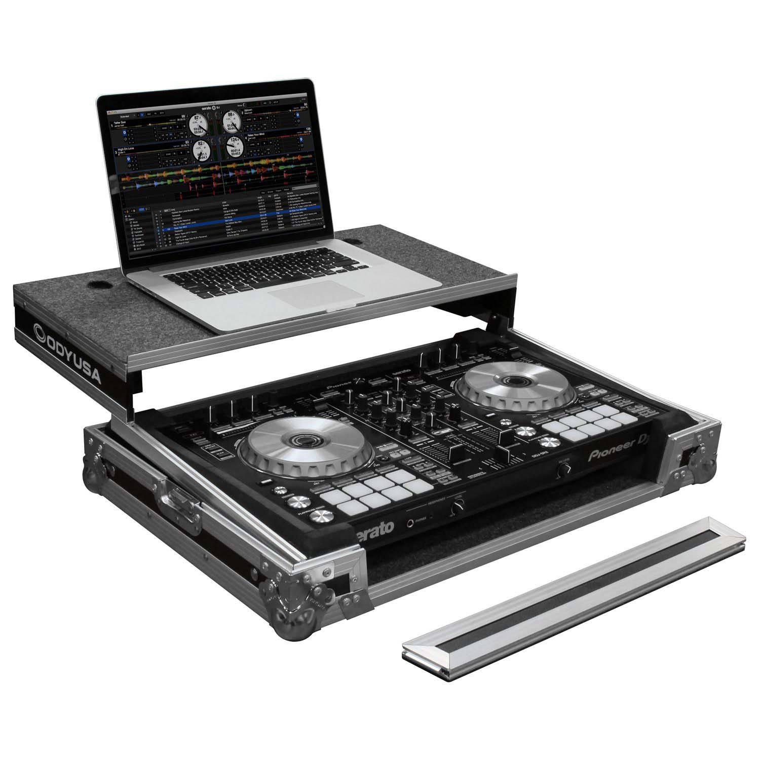 Odyssey FZGSPIDDJSR2 Pioneer DDJ-SR2 Flight Case with Glide Platform - Hollywood DJ