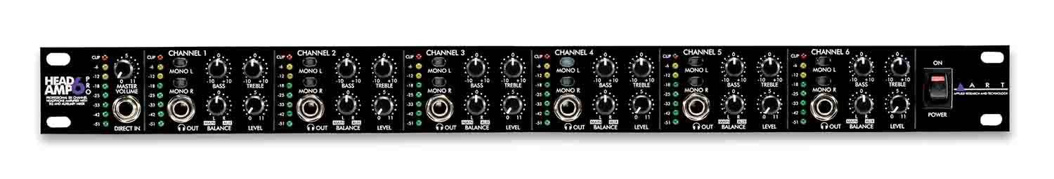 Art HeadAmp6Pro 6 Channel Pro Headphone Amplifier - Hollywood DJ