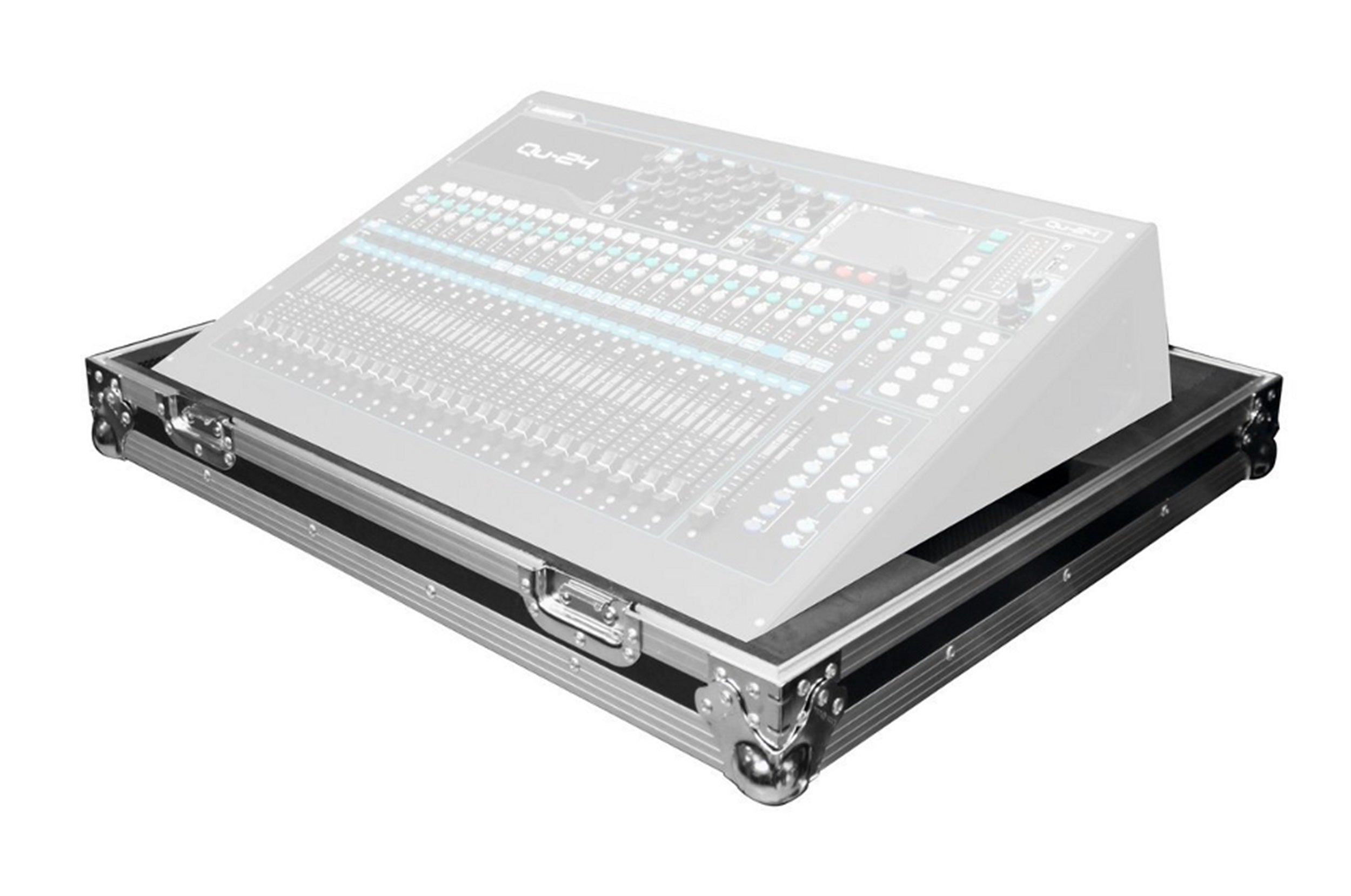 Odyssey FZQU24W DJ Case for Flight Zone Allen & Heath Qu-24 Mixing Console with Wheels - Hollywood DJ
