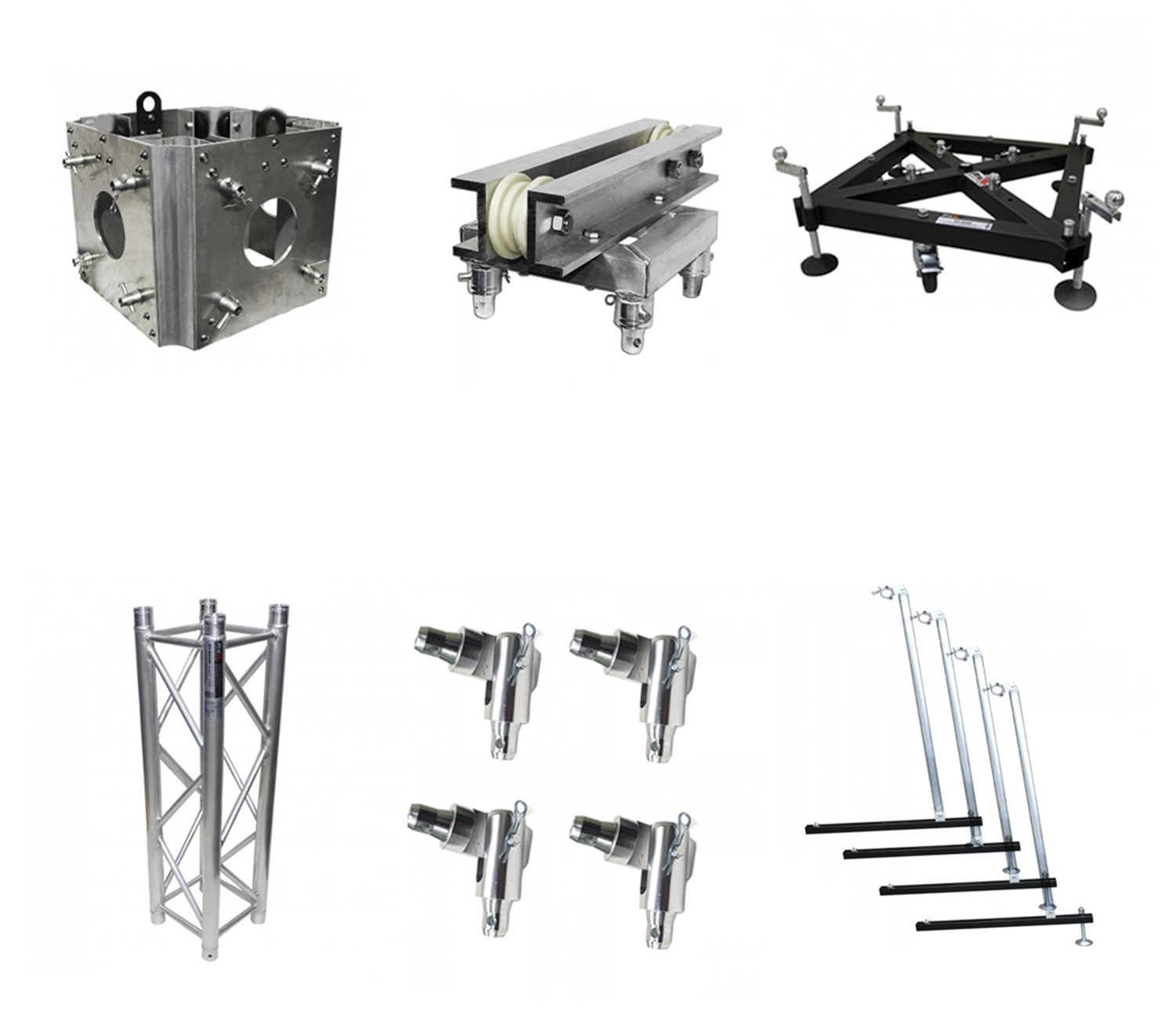 ProX XTP-GSBPACK3 Truss Tower Stage Roofing System Package Top Block Hinges Base - 3.28 Feet - Hollywood DJ
