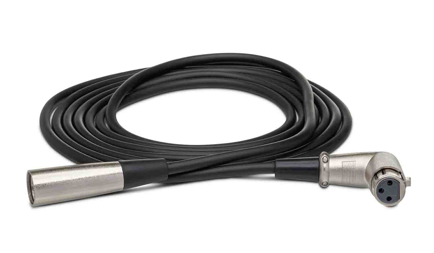 Hosa XFF-110, Right-angle XLR3F to XLR3M Balanced Interconnect Cable - 10 Feet - Hollywood DJ