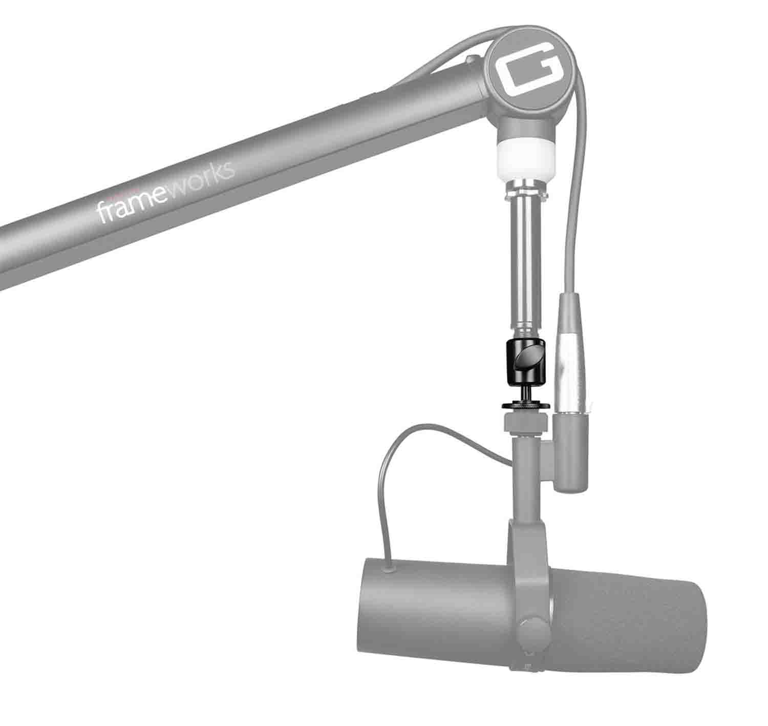 Gator Frameworks GFW-MIC-BALLHEAD-MT 5/8"-27 Ball and Socket Head Mic Stand Adapter - Hollywood DJ