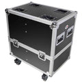 ProX X-RCF-NX12-SMAX2W-MK2, Stage Monitor Flight Case For 2 RCF NX 12-SMA with 4" Wheels - Hollywood DJ
