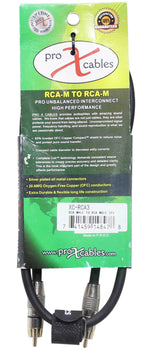Prox XC-RCA03 High Performance Audio Cable RCA to RCA - 3 Feet - Hollywood DJ