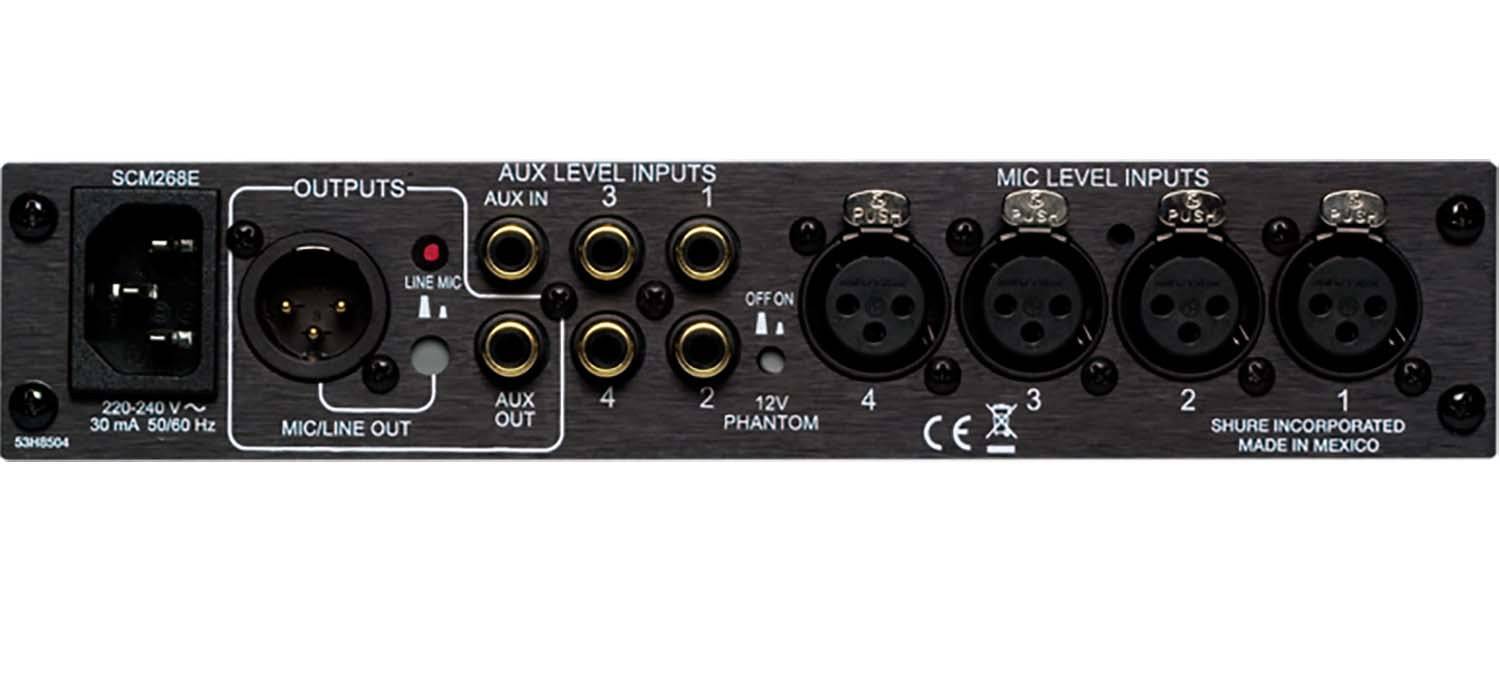 Shure SCM268 4-Channel Microphone Mixer - Hollywood DJ