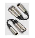 Hosa YXM-121 Y Cable, XLR3F to Dual XLR3M, 6 Inches - Hollywood DJ
