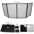 ProX XF-4X3048B MK2 Four Panel DJ Facade Black Collapse and Go Facade Panels with Carry Bag – Black/White Scrims - Hollywood DJ