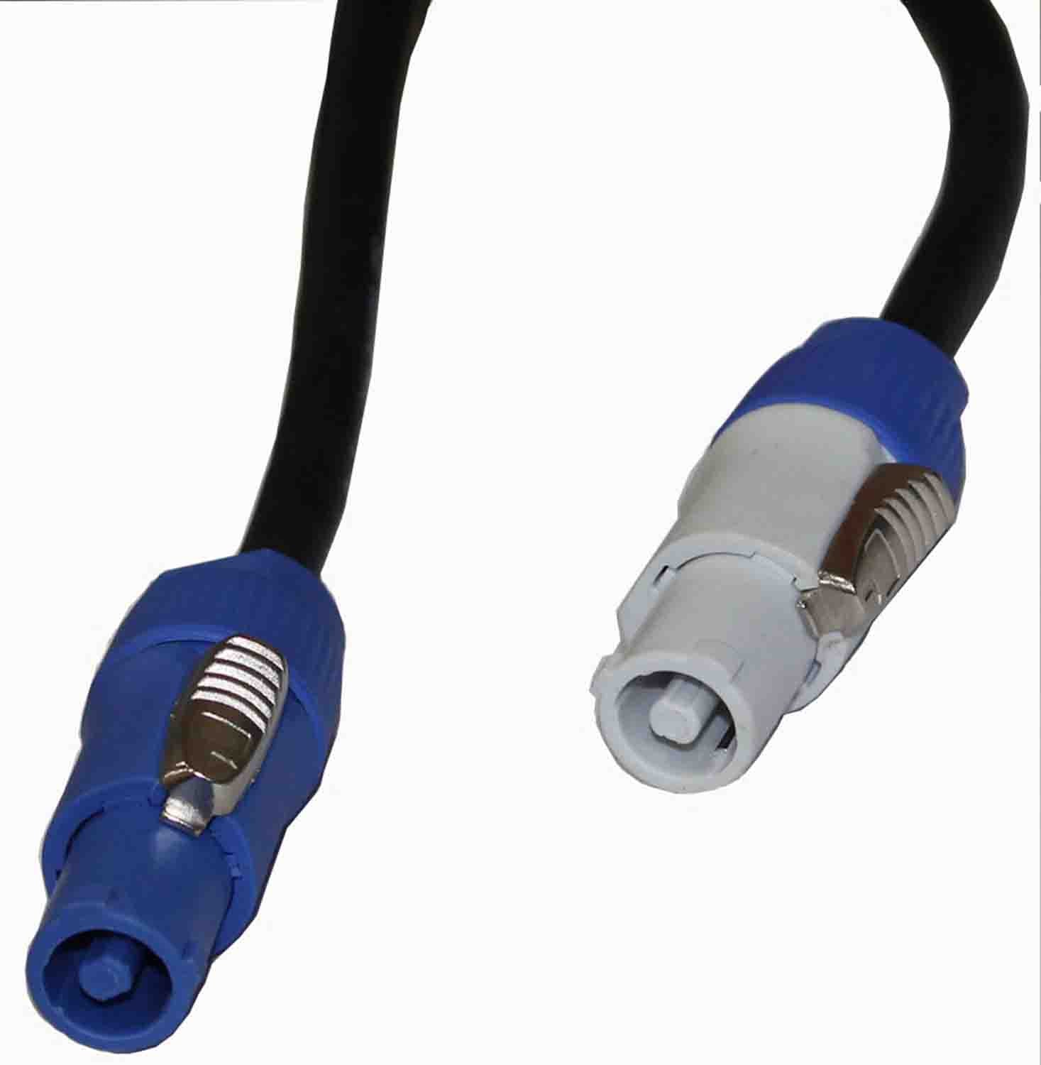 ProX XC-PWC14-25, 14 AWG High Performance Link Grey Male to Blue Male for Powercon Compatible Devices - 25 Feet - Hollywood DJ