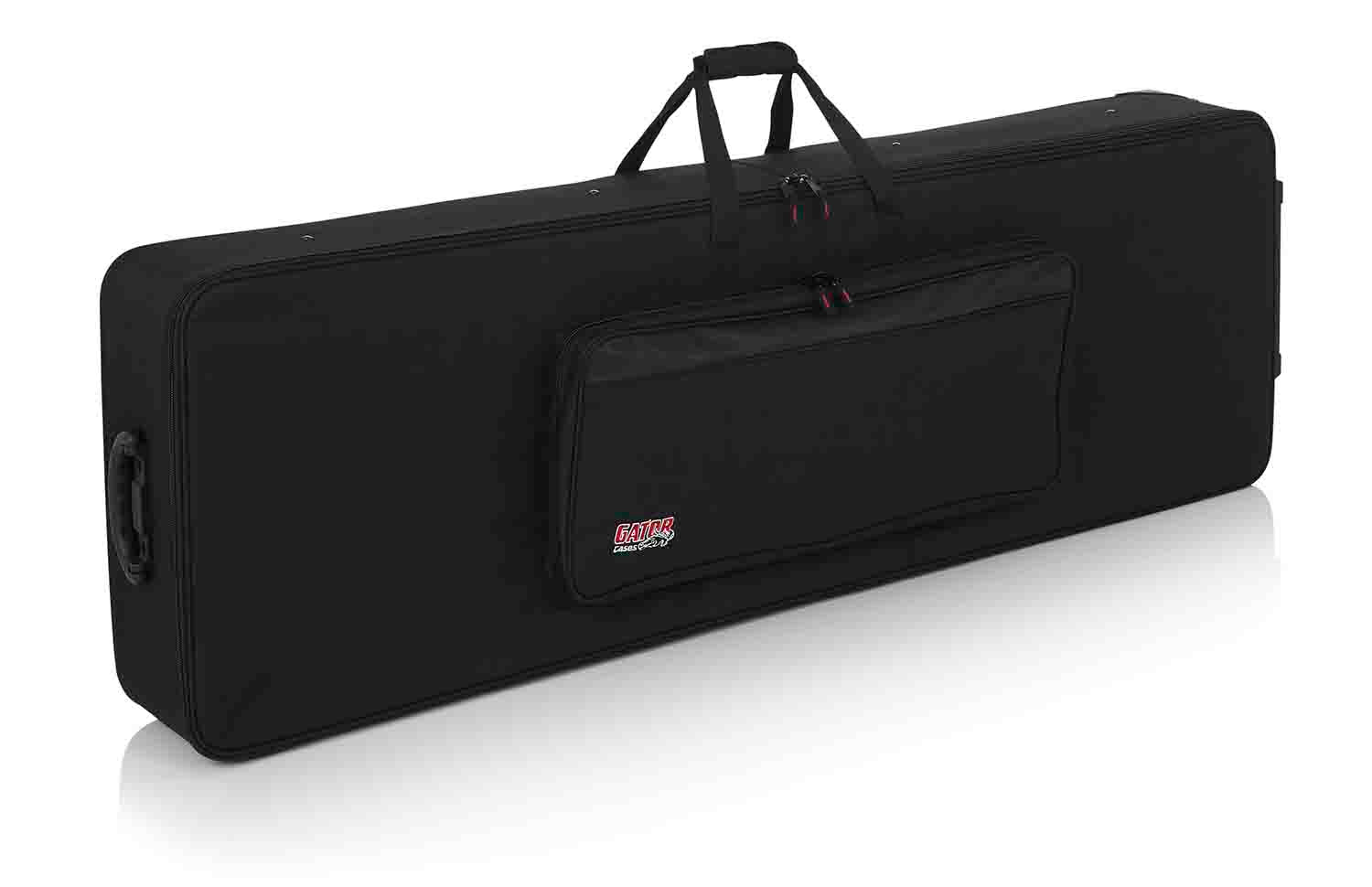 Gator Cases GK-88 XL Rigid Lightweight Case for Extra Long 88 Note Keyboards with Wheels - Hollywood DJ