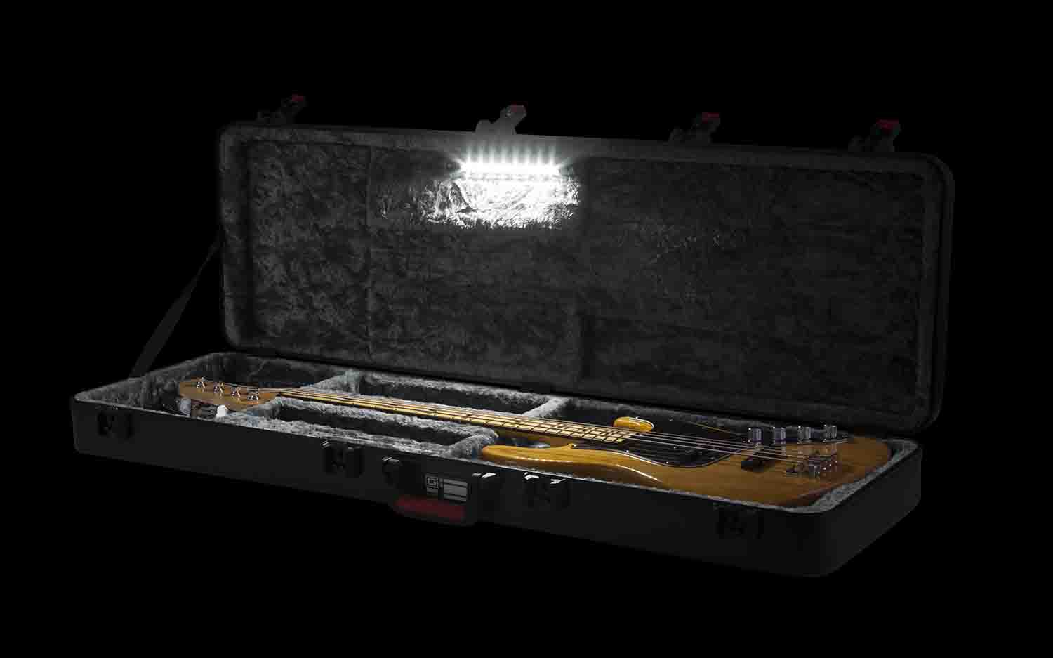 Gator Cases GTSA-GTRBASS-LED Guitar Case for Bass Guitars - LED Edition - Hollywood DJ