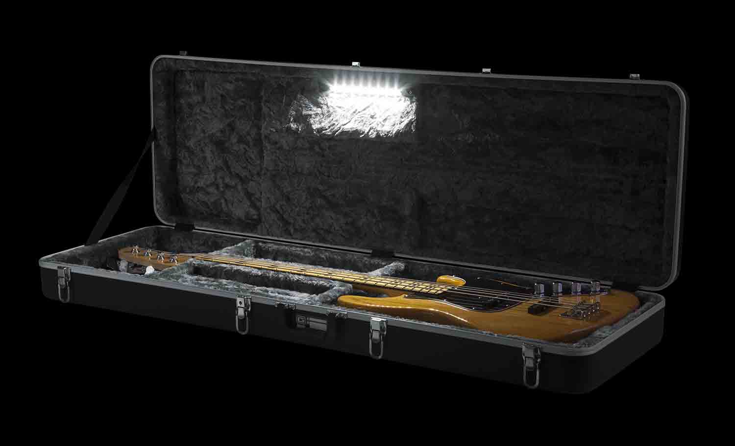 Gator Cases GC-BASS-LED Deluxe Molded Guitar Case for Bass Guitars - LED Edition Gator Cases