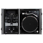 Odyssey FZGS1BM10W Reversible 10″ Format DJ Mixer and One Battle Position Turntable Coffin Flight Case with Glide Platform - Hollywood DJ
