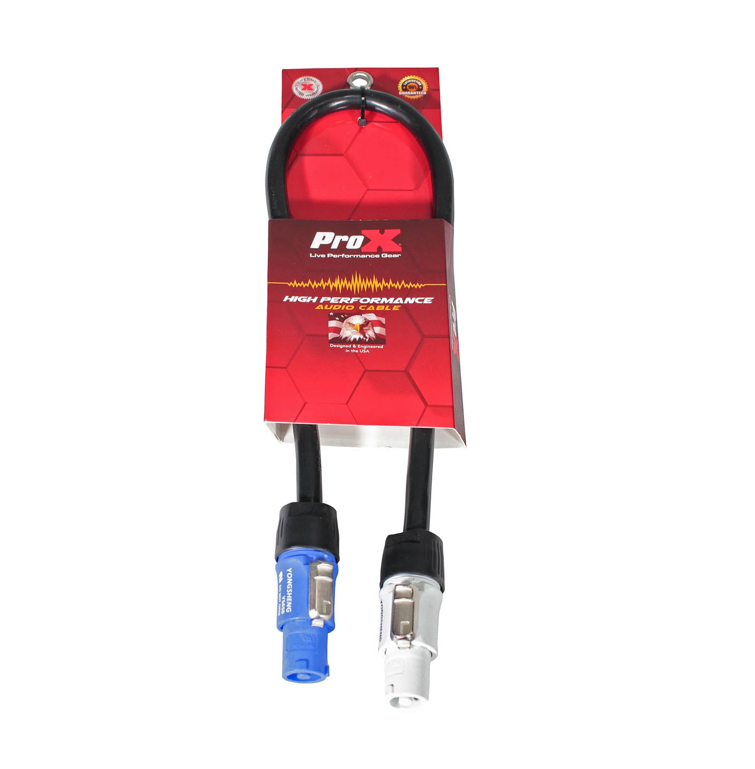 ProX XC-PWC12-02 High Performance 12AWG Blue to Gray Link Cable for PowerCon Compatible Devices - 2 Feet - Hollywood DJ