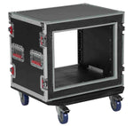 Gator Cases G-TOUR SHK8 CAS, 8U Shock Road Rack Case with Casters - Hollywood DJ