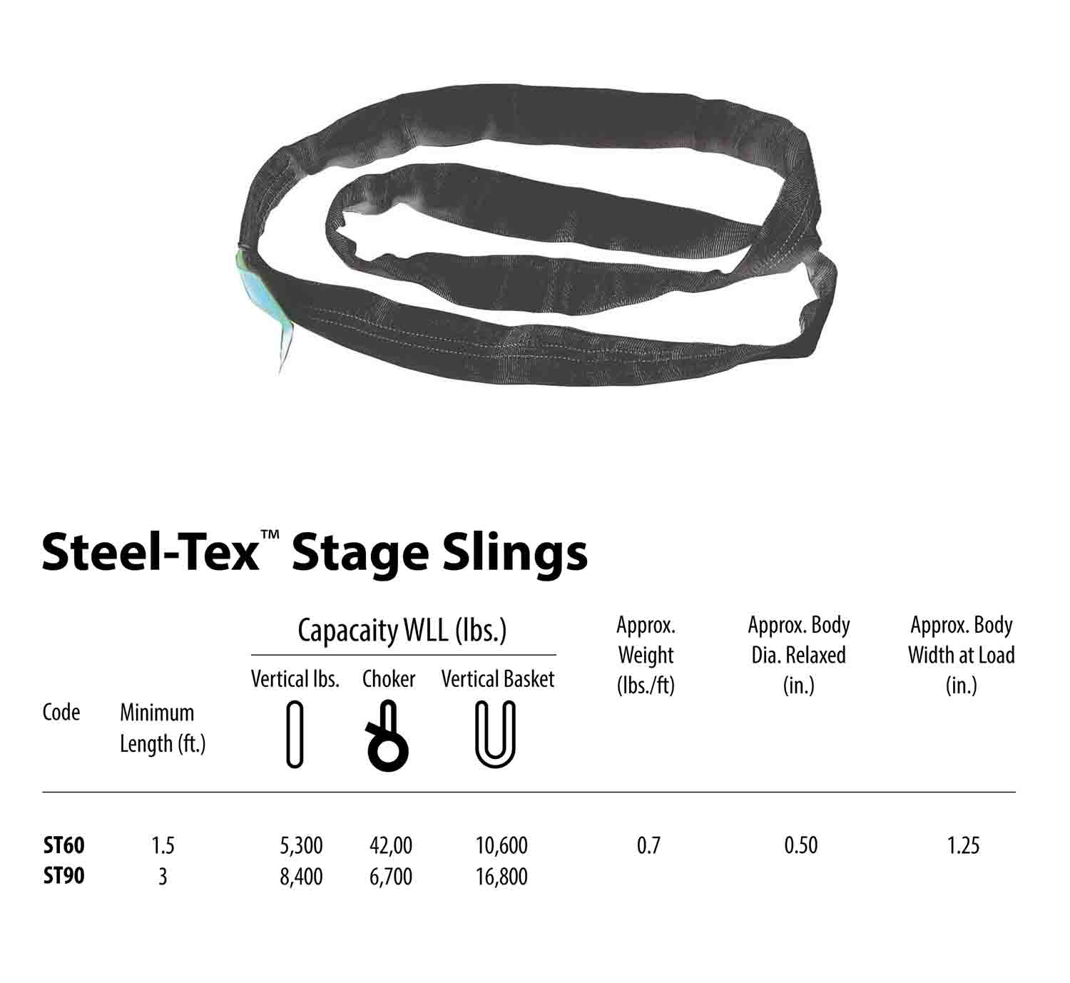 ProX XT-SLINGR06, SteelTex Round Stage Slings with Aircraft Steel Cable Inside - 6 Feet - Hollywood DJ