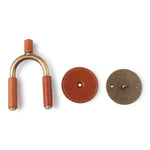Levy's Leathers LVY-FGHNGR-BRTN Brass Forged Guitar Hanger with Tan Leather - Hollywood DJ