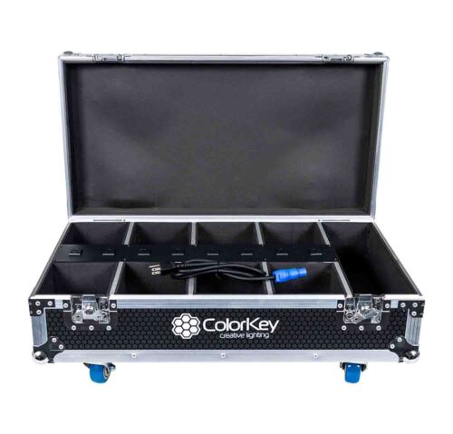B-Stock: Colorkey CKU-9028 Charging Road Case for Mobilepar Mini Hex 4 Uplights - Hollywood DJ