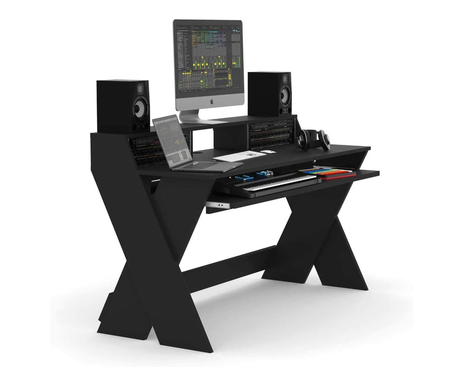Glorious Sound Desk Pro for Professional Studio Workstation - Black - Hollywood DJ