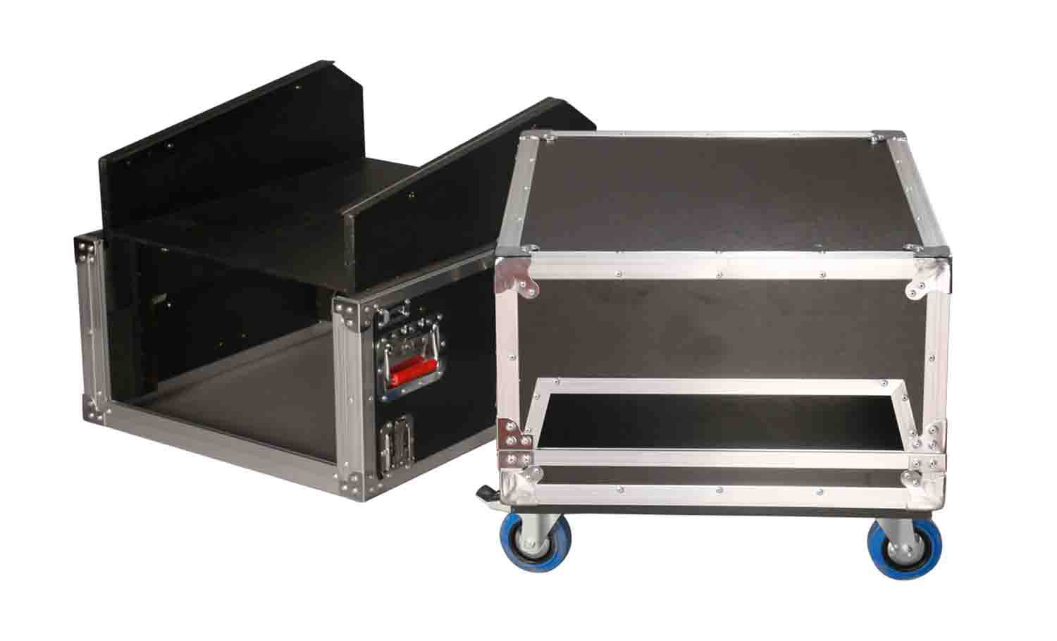Gator Cases G-TOUR-GRC-1406, 14U Top, 6U Side Road Console Rack Case - Hollywood DJ