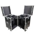 ProX XS-MH275X2W, ATA Flight Style Road Case for (2) Moving Head Lighting Fixtures with (6) 4-inch Casters by ProX