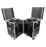 ProX XS-MH275X2W, ATA Flight Style Road Case for (2) Moving Head Lighting Fixtures with (6) 4-inch Casters by ProX