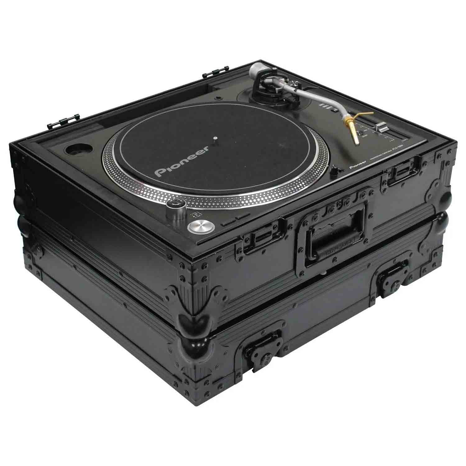 Odyssey FZ1200BL, Universal Black Turntable Flight Case - Hollywood DJ
