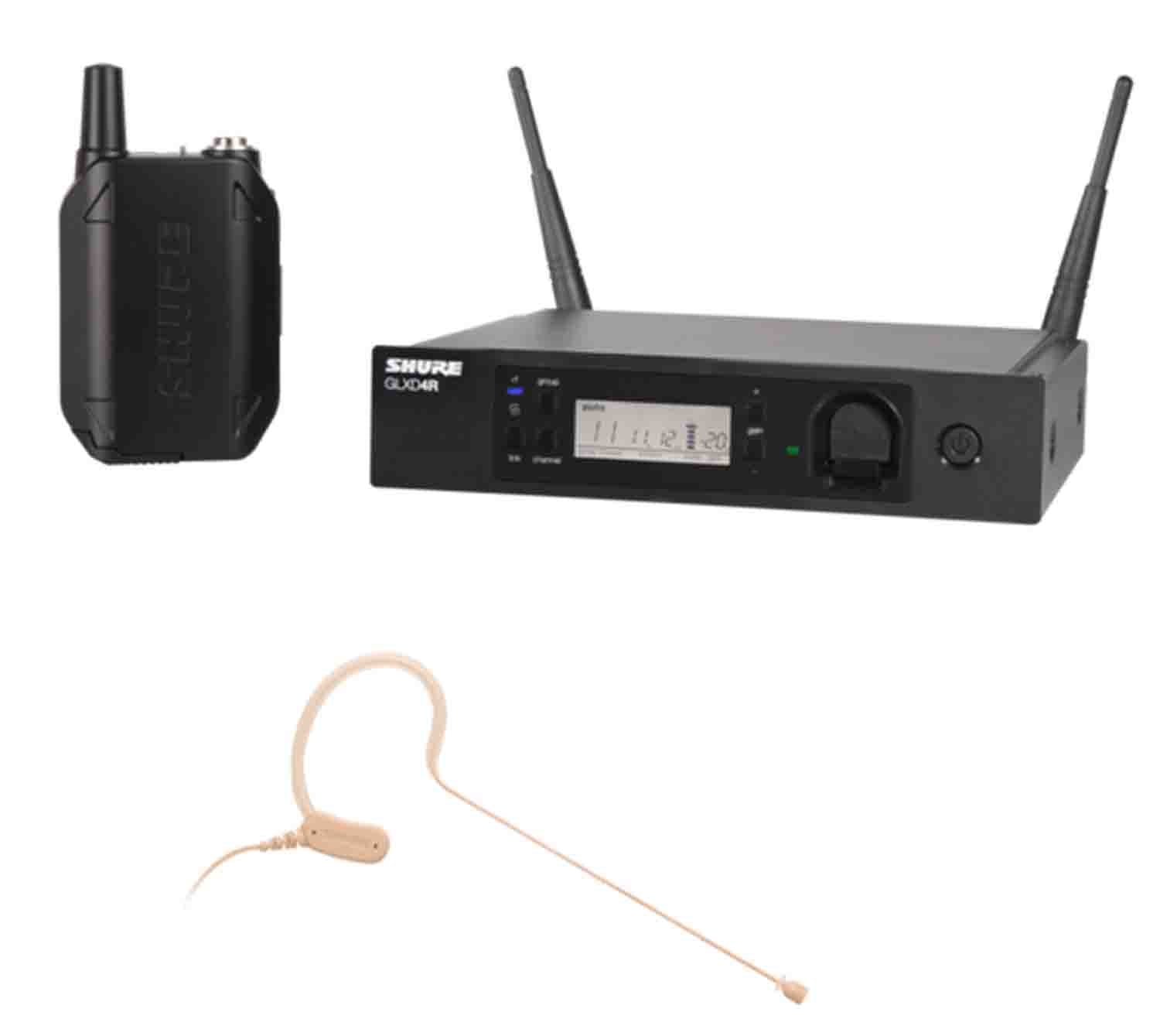 Shure GLXD14R/MX53-Z2 Advanced Digital Headworn Wireless Microphone Presenter System with MX53 - Hollywood DJ