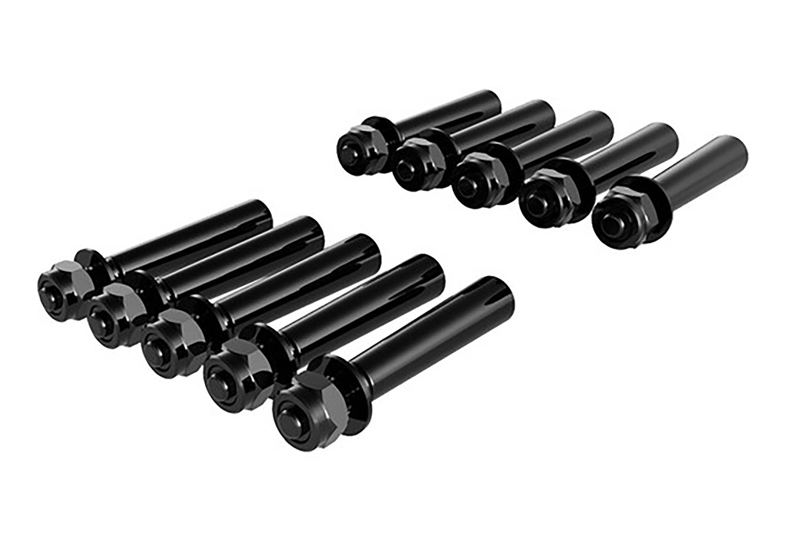 Global Truss COUPLER-PIN-2-SS-BLK, Stainless Steel Coupler Pin with Locknut - Black - Hollywood DJ