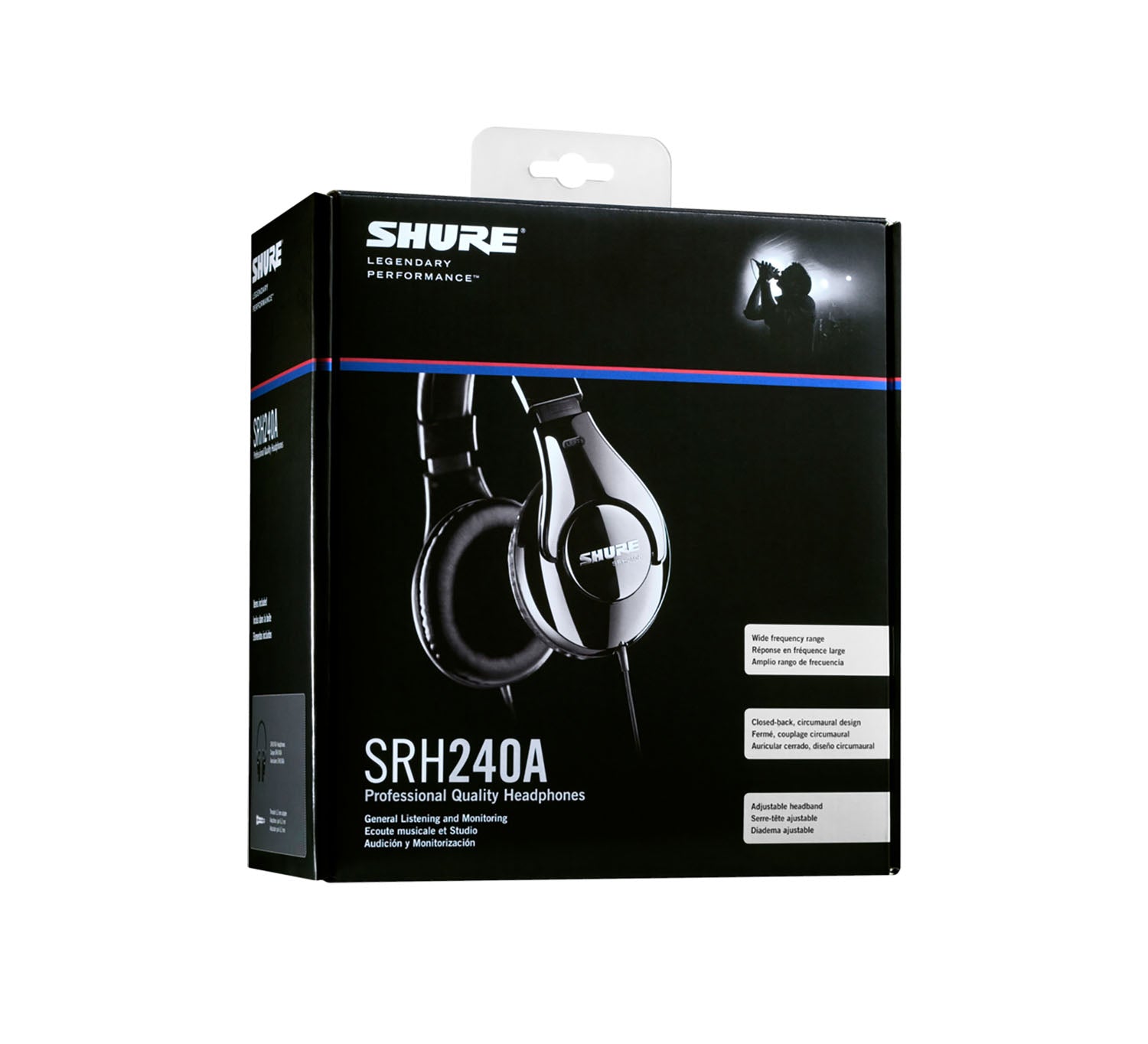 Shure SRH240A Professional Quality Headphones (Black) - Open Box - Hollywood DJ