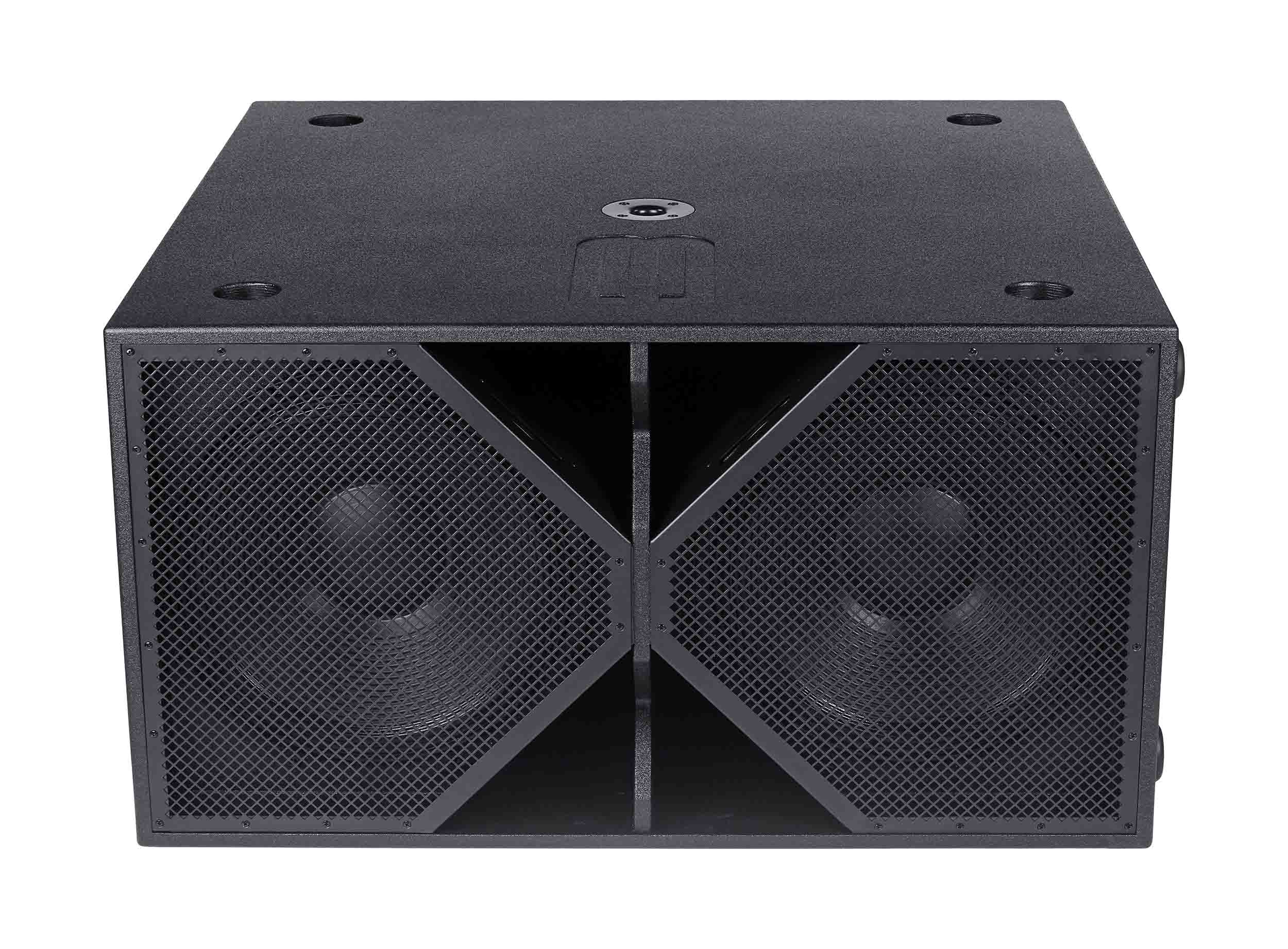 BassBoss BB-ZV28-MK3 Dual 18-Inch Active Subwoofer - Black - Hollywood DJ