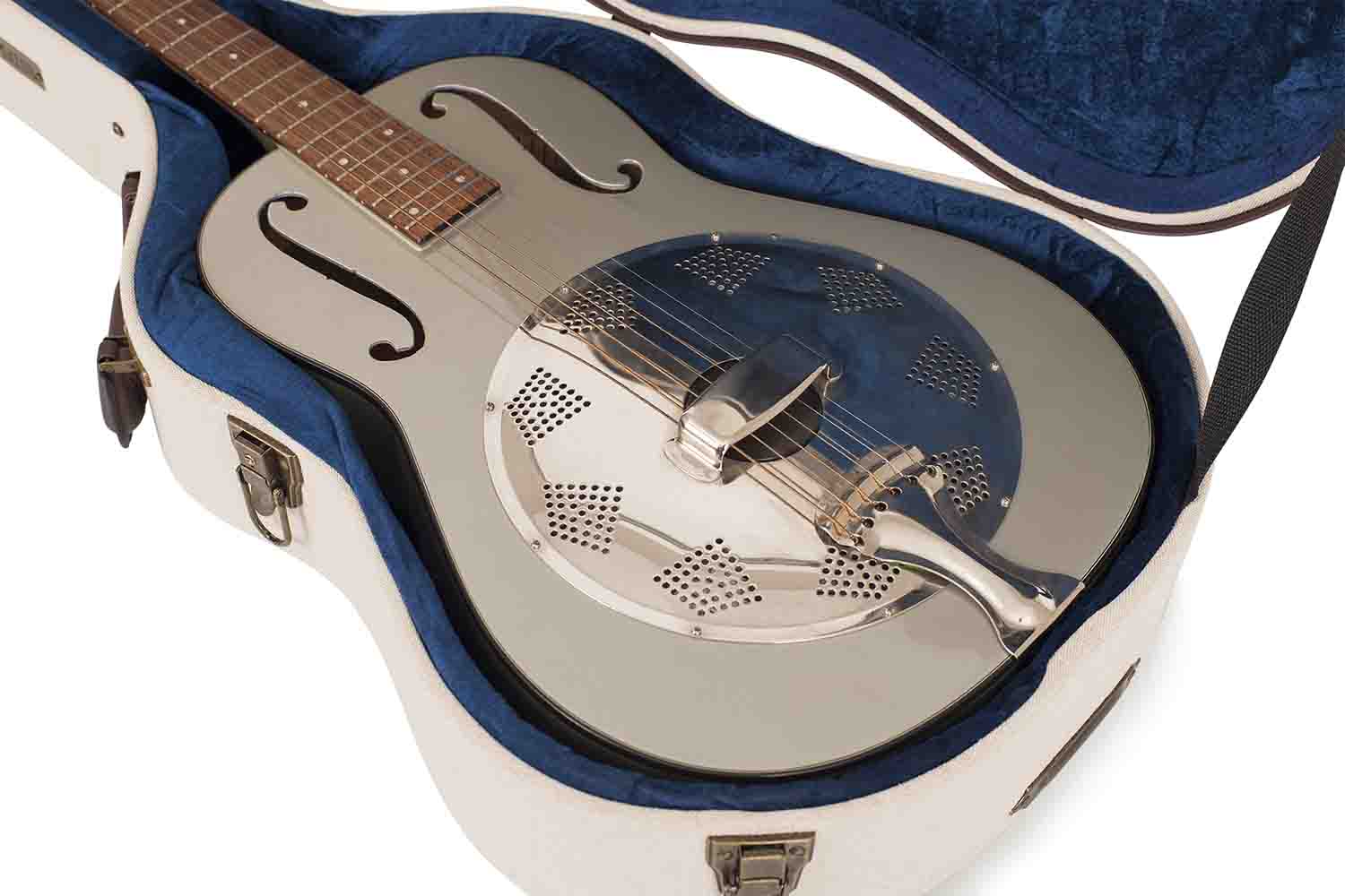 Gator Cases GW-JM RESO, Deluxe Wood Case for Resonator Guitars - Journeyman Burlap Exterior - Hollywood DJ