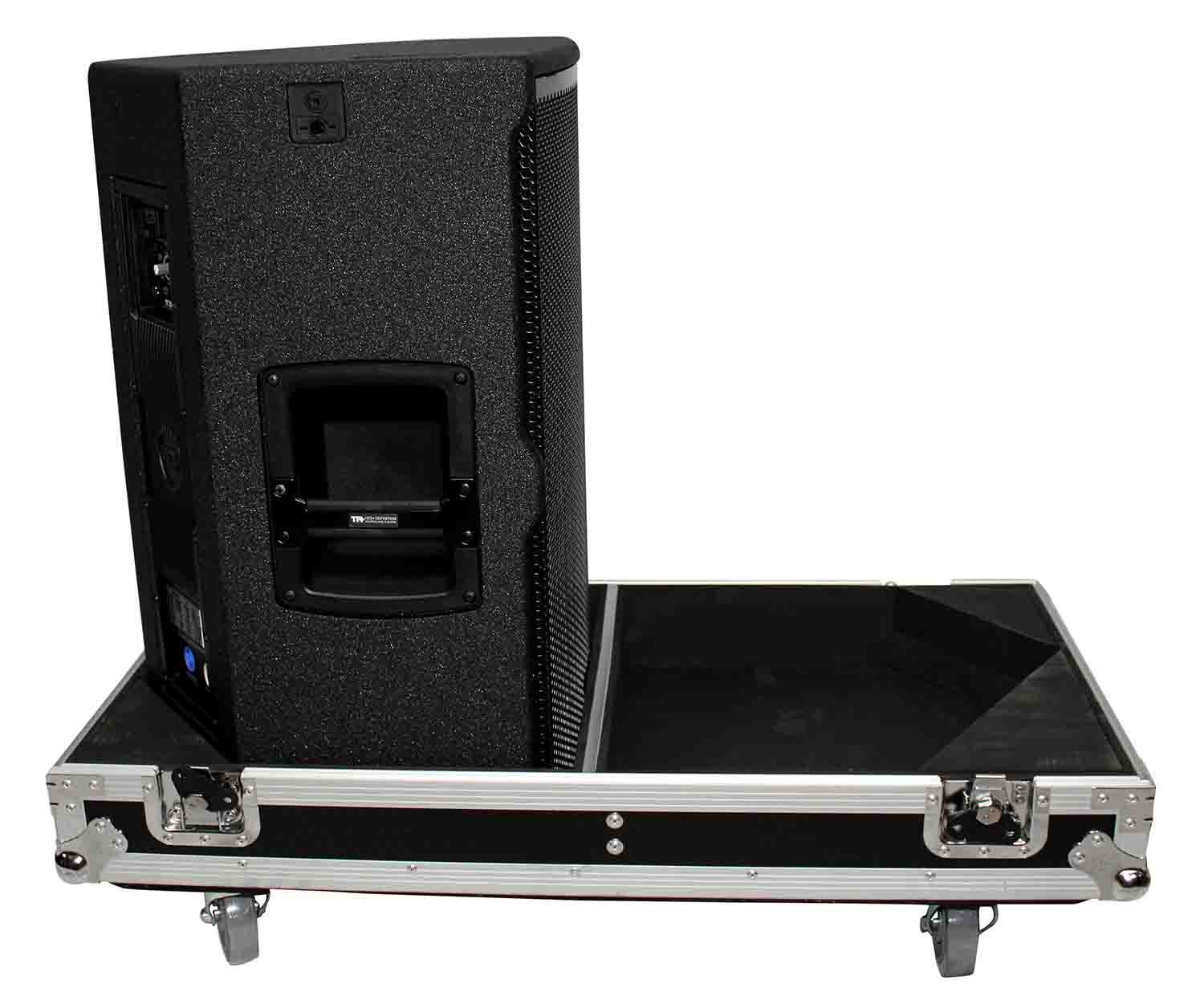 ProX X-RCF-TT25-AX2W Flight Case for Two RCF-TT25-A II High Definition Two-Way Speakers with 4 Inch Wheels - Hollywood DJ