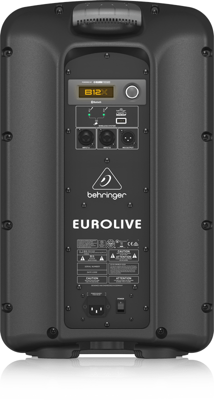 Behringer B12X 12 Inch Eurolive 1000 watt Powered Loudspeaker with Digital Mixer - Hollywood DJ