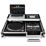 Odyssey FZGS1BM10W Reversible 10″ Format DJ Mixer and One Battle Position Turntable Coffin Flight Case with Glide Platform - Hollywood DJ