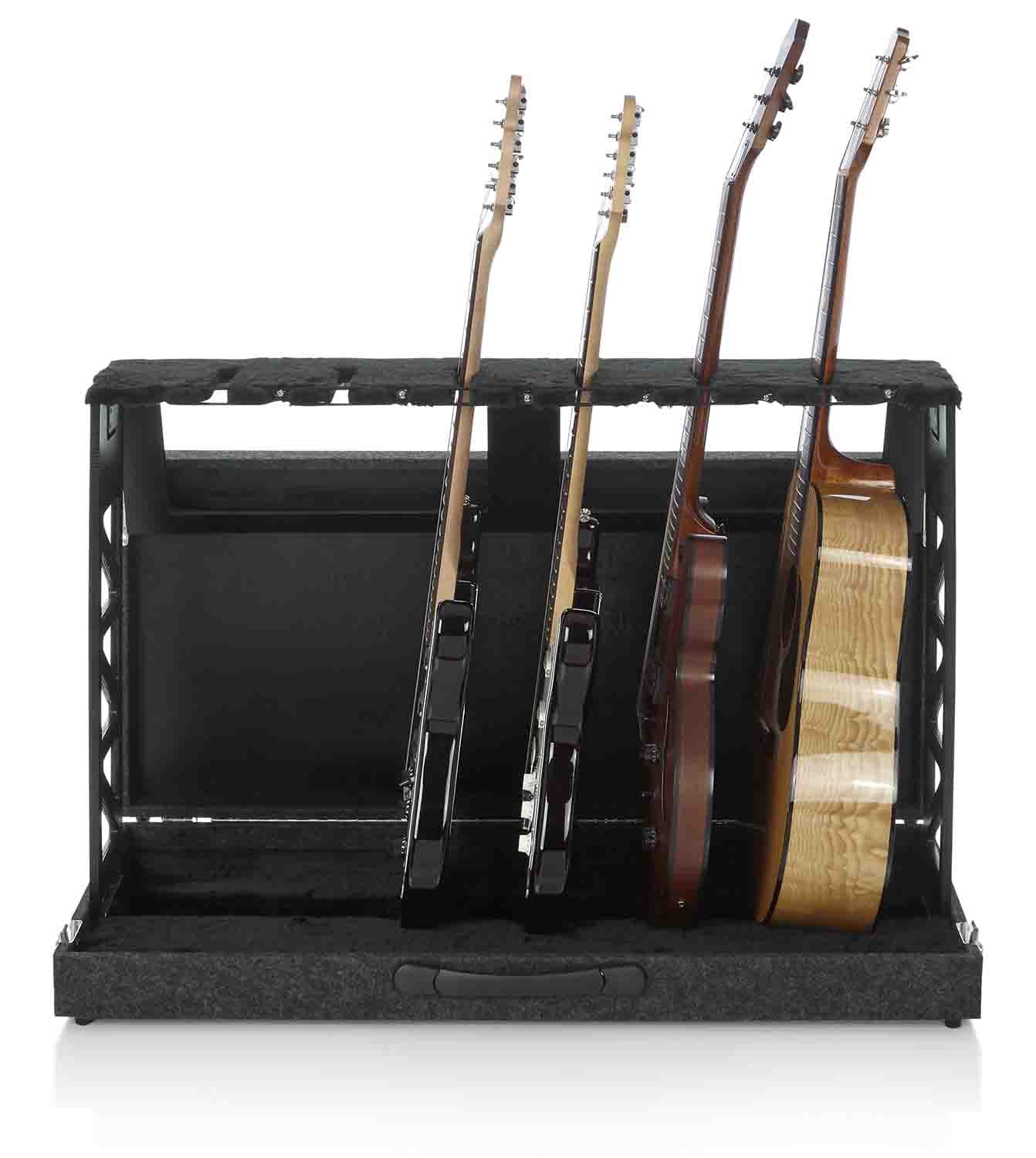 Gator Cases GTRSTD6 Compact Rack Style Six 6 Guitar Stand that Folds into Case - Hollywood DJ