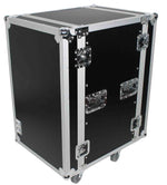 ProX XS-18R18W 18U Space Amp Rack Mount ATA Flight Case with Casters - 18 Inch - Hollywood DJ