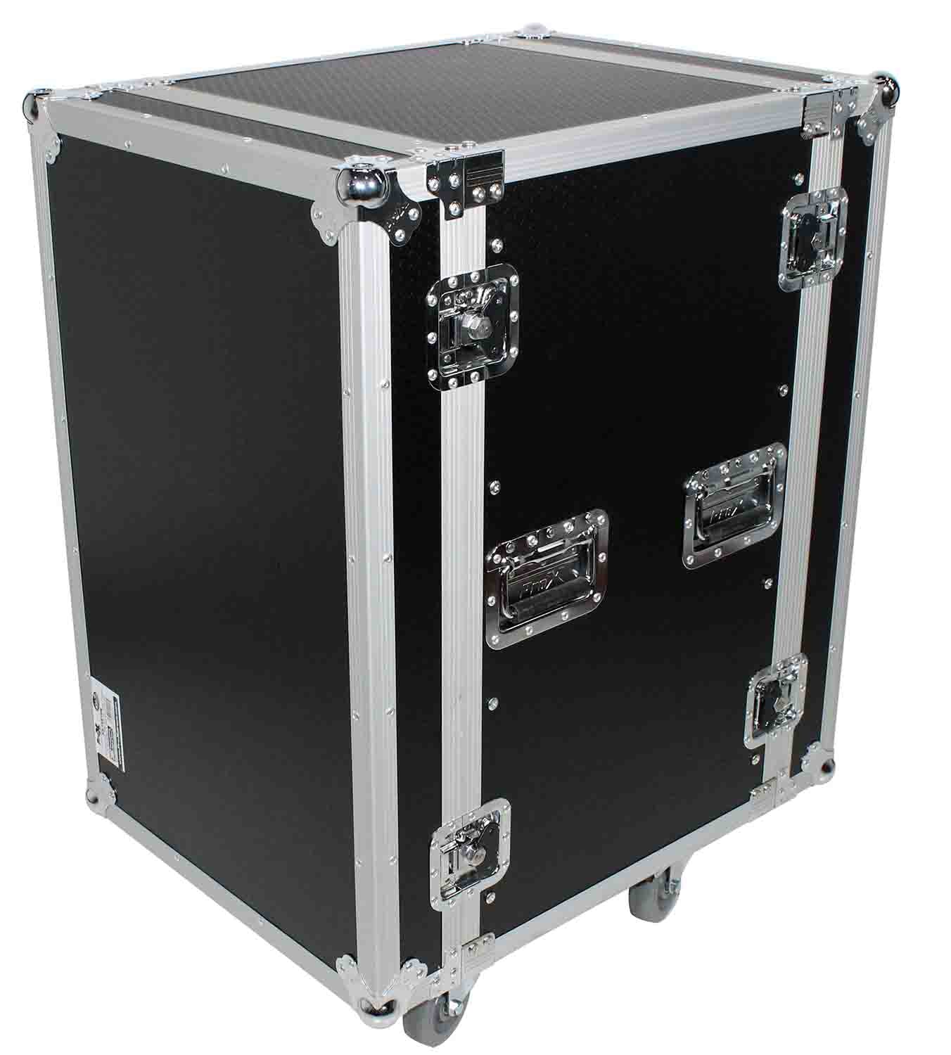 ProX XS-18R18W 18U Space Amp Rack Mount ATA Flight Case with Casters - 18 Inch - Hollywood DJ