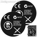 Sicmats DJ Turntable Slipmats 'SKULLPHONE CIRCLE' Slip Mat Sic Mats - Pair - Hollywood DJ