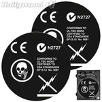 Sicmats DJ Turntable Slipmats 'SKULLPHONE CIRCLE' Slip Mat Sic Mats - Pair - Hollywood DJ