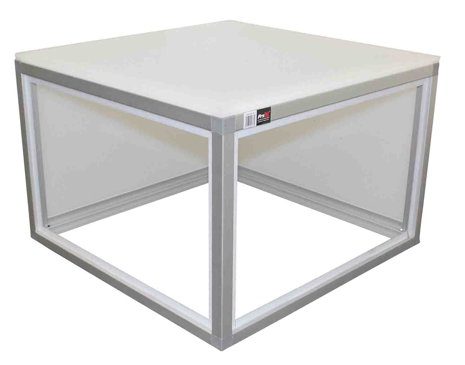 ProX XSA-2X2-16 LUMOStage 16-Inch High Acrylic Platform Riser Section with Clamps And 2 Side Acrylic Covers - Hollywood DJ