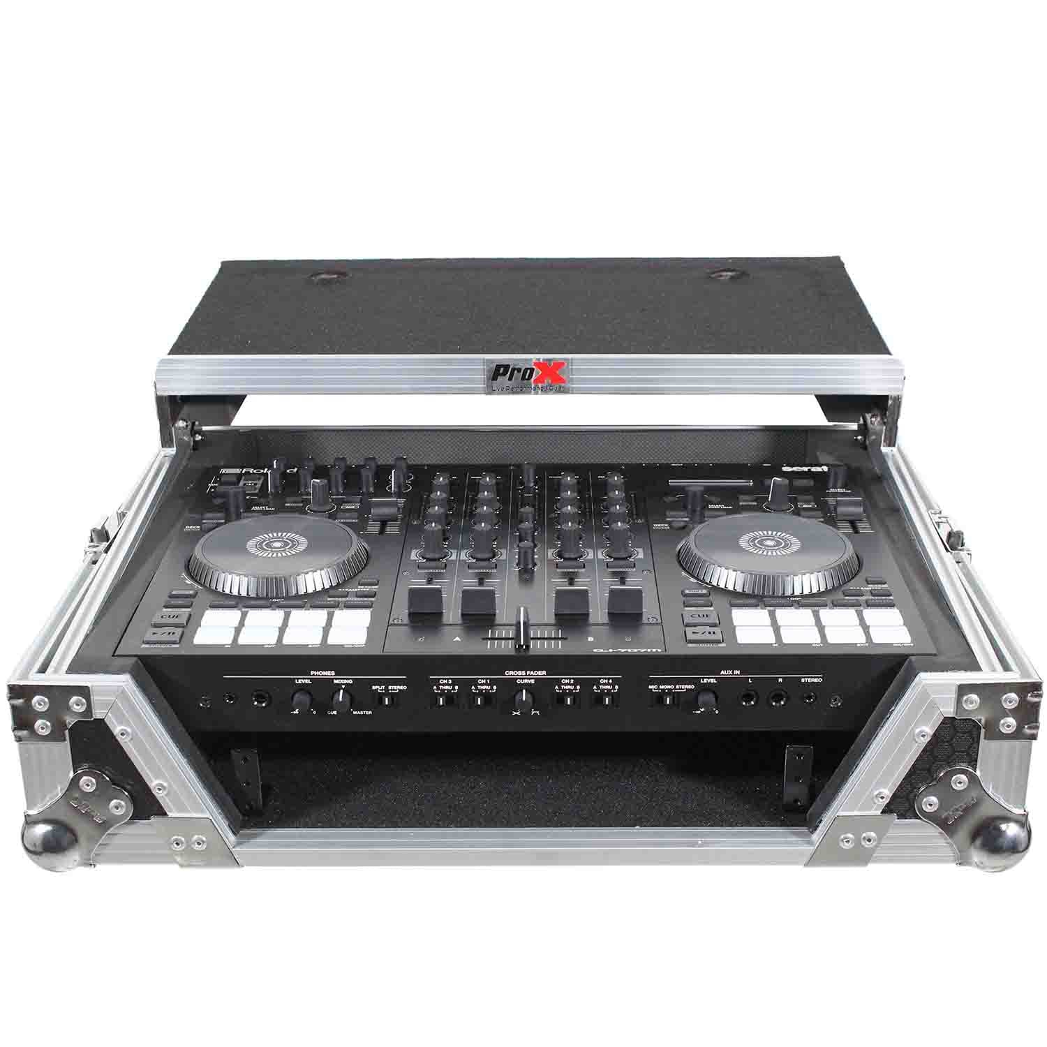 ProX XS-DJ707 LT, DJ Flight Case For Roland DJ-707M DJ Controller With Laptop Shelf - Hollywood DJ