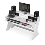 Glorious Sound Desk Pro for Professional Studio Workstation - White - Hollywood DJ