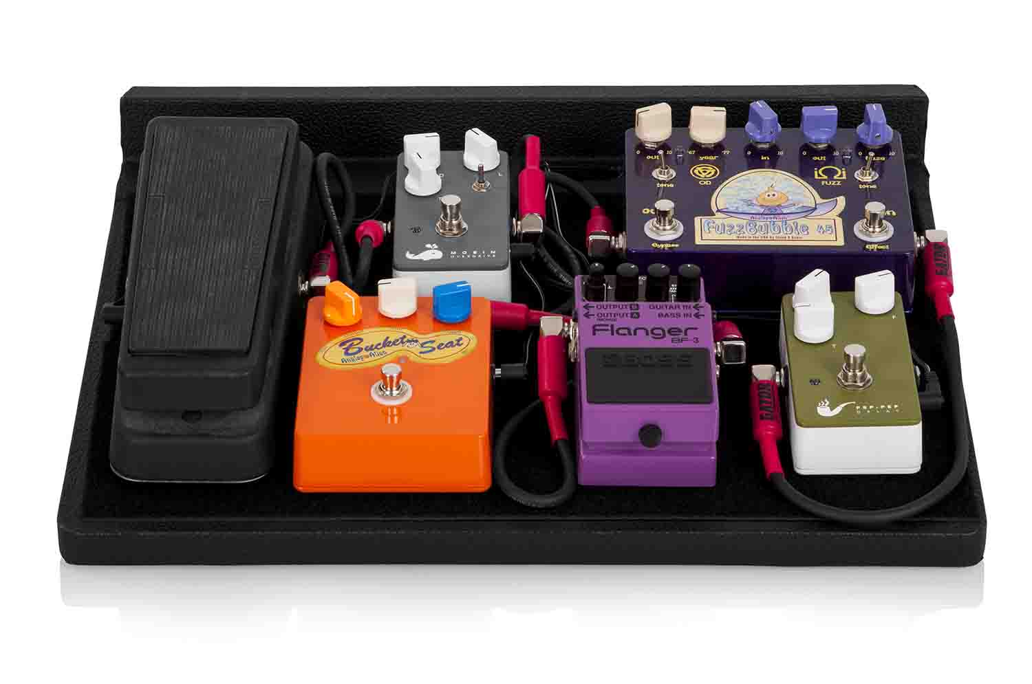 Gator Cases GPT-BL-PWR Guitar Pedal Board with Nylon Carry Bag and Power Supply - Hollywood DJ