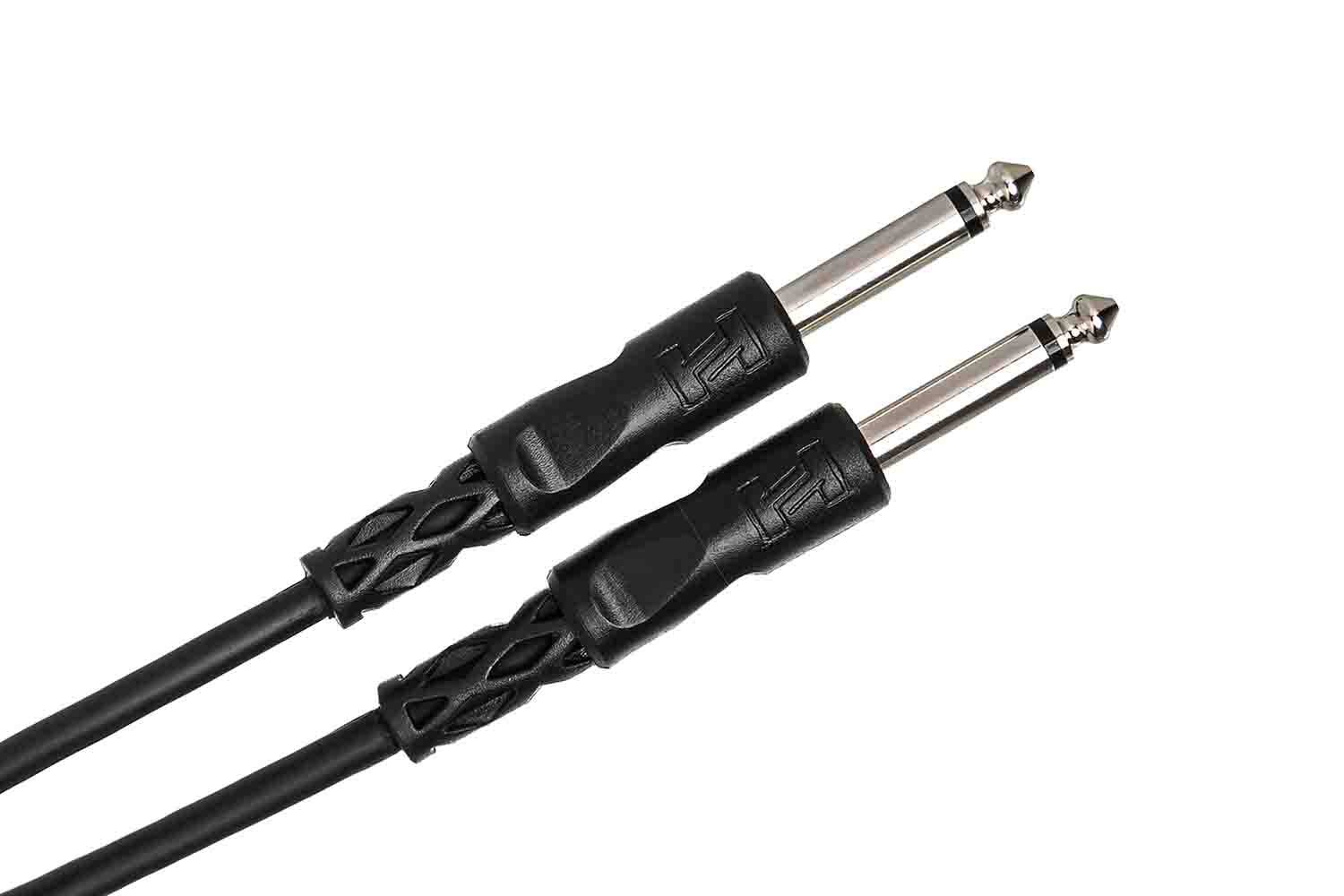 Hosa CPP-110 Unbalanced Interconnect Cable, 1/4 in TS to Same - 10 Feet - Hollywood DJ