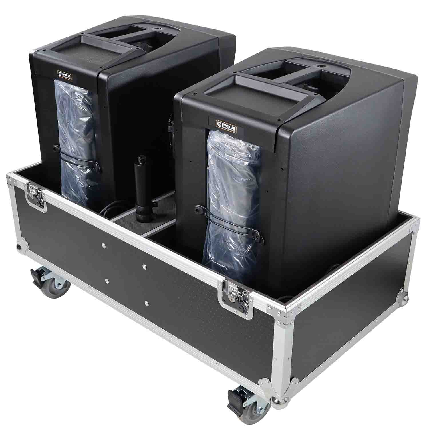 ProX X-RCF-EVOX8J8X2W ATA Style Flight-Road Case for RCF EVOX 8 J8 JMIX8 Speaker Array System - Hollywood DJ