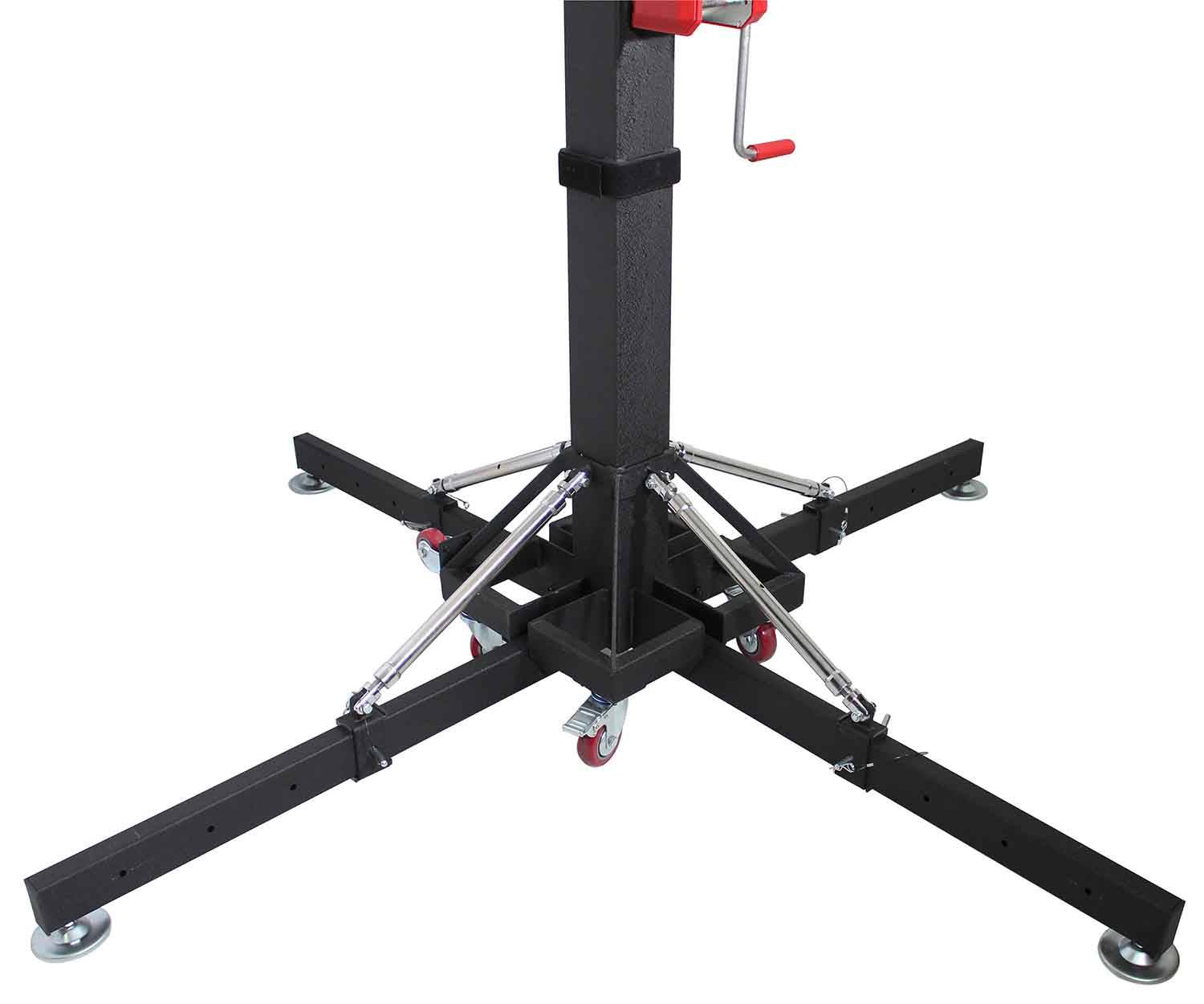 ProX XT-CRANK18FT-500 Lighting Heavy-Duty Crank Truss Stand 500 Lbs Capacity with Outriggers Center Load18'Includes T-Adapter Truss Mount - 18 Feet - Hollywood DJ