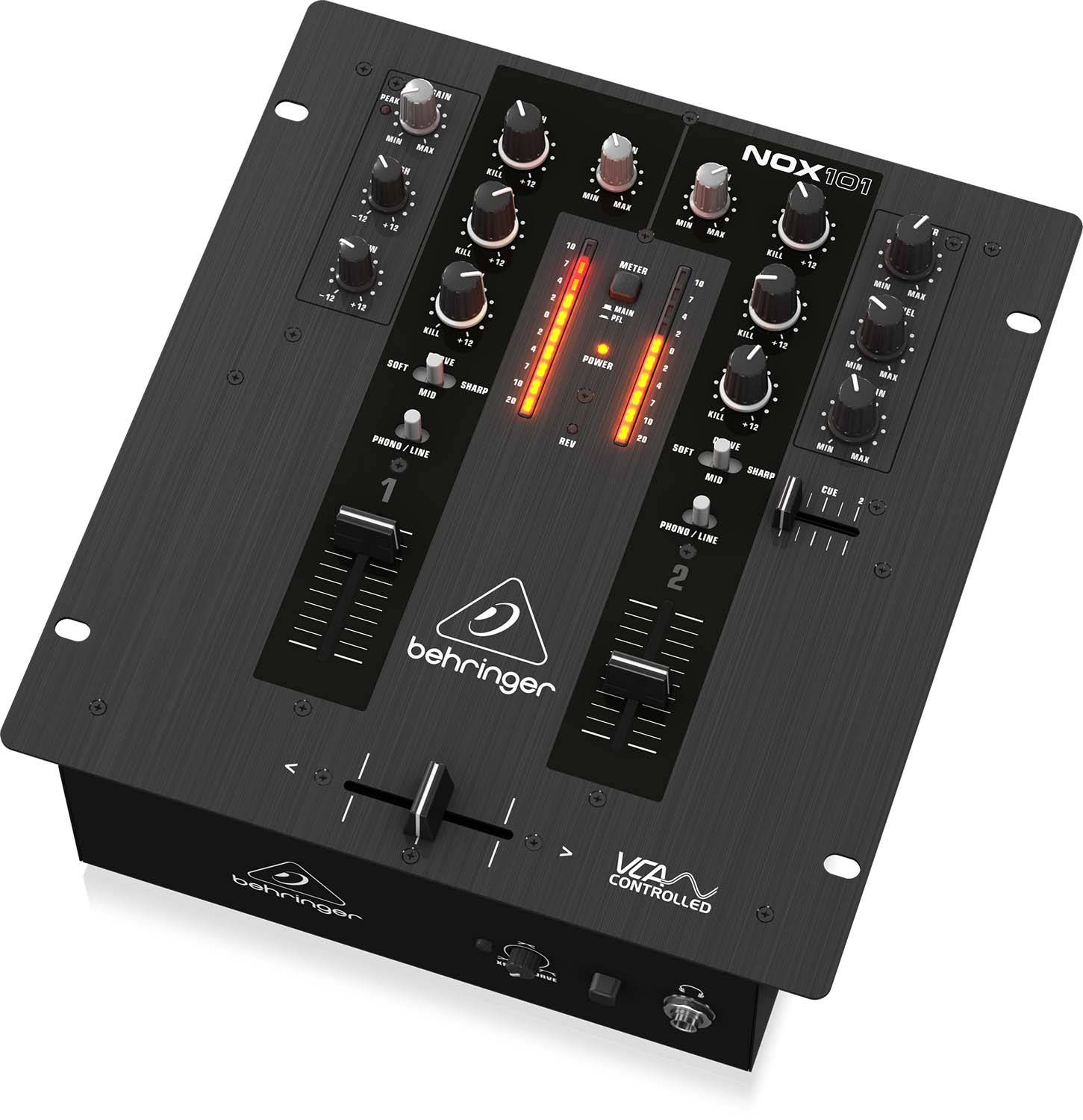 Behringer NOX101, Premium 2-Channel DJ Mixer With Full VCA-Control And Ultraglide Crossfader - Hollywood DJ