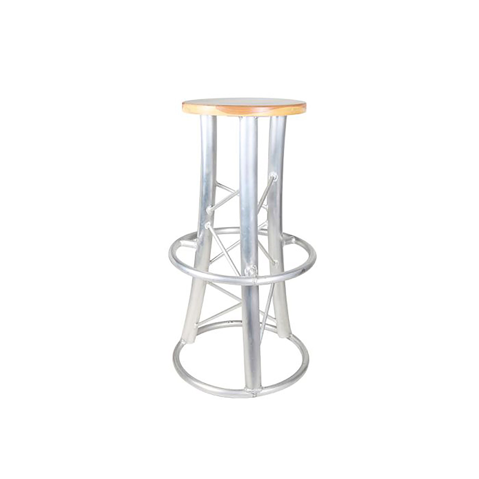 Global Truss TRUSS CHAIR 2, Truss Bar Stool with Curved Legs - Hollywood DJ
