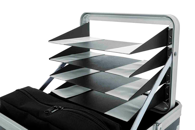 Gator Cases GM-4WR DJ Case for 4 Complete Wireless Microphone Systems - Half Rack - Hollywood DJ